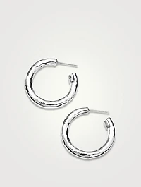 Small Classico Sterling Silver #2 Hoop Earrings