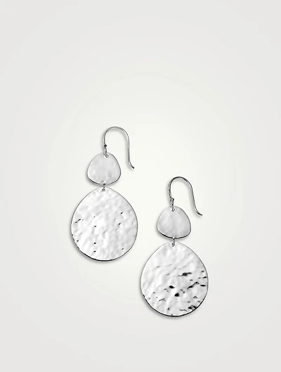 Classico Sterling Silver Crinkle Nomad Snowman Earrings