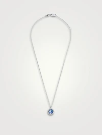 Mini Lollipop Sterling Silver Pendant Necklace With Gemstones