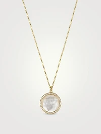 Medium Lollipop 18K Gold Pendant Necklace With Diamonds