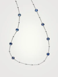 Lollipop Sterling Silver Multi Station Necklace With Triplet