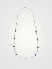 Lollipop Sterling Silver Multi Station Necklace With Triplet