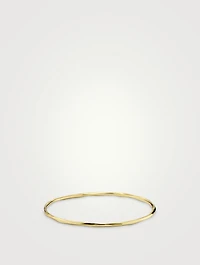 Classico 18K Gold Thin Faceted Bangle Bracelet
