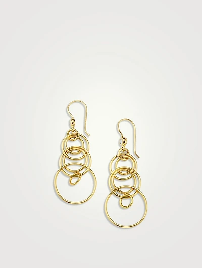 Mini Classico 18K Gold Jet Set Earrings With Diamonds