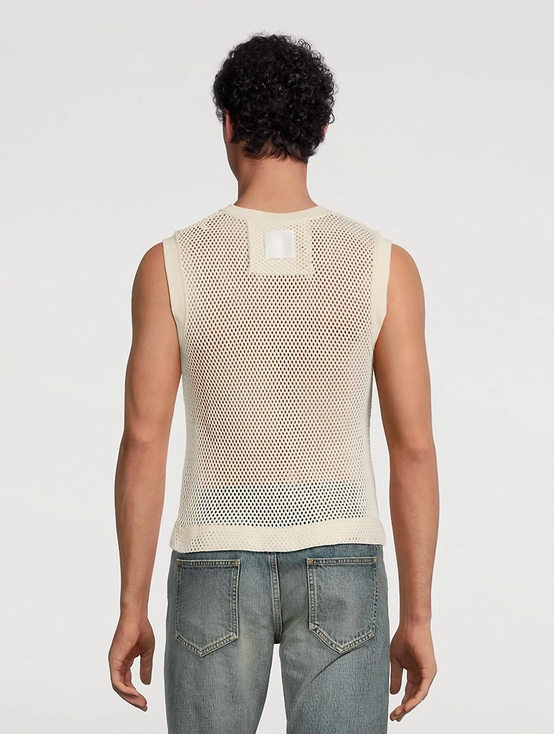 Cotton Mesh Tank Top