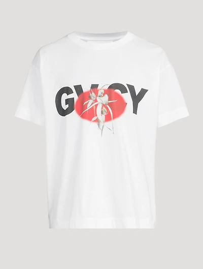 Boxy T-Shirt With Logo Flower