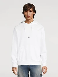 Boxy Hoodie With Logo Flower