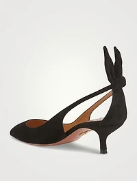 Bow Tie Suede Leather Pumps