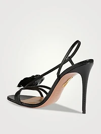 Paris Rose Snakeskin-Embossed Leather Sandals