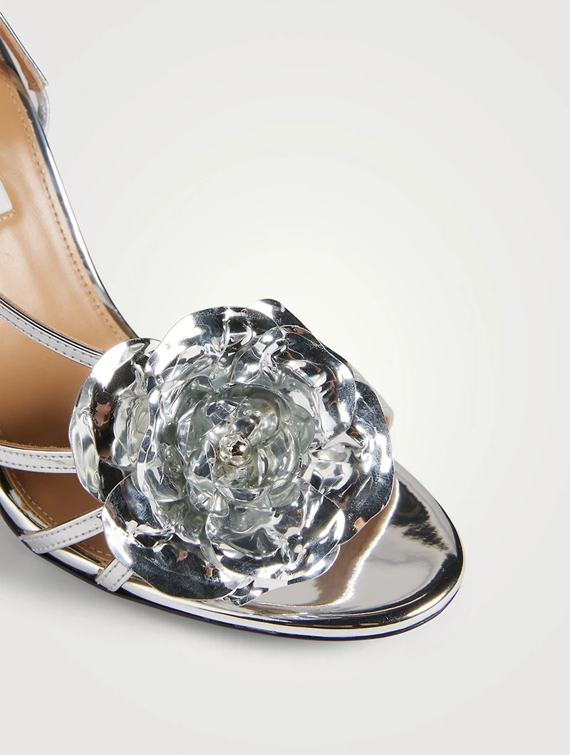 Paris Rose Metallic Leather Sandals
