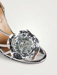 Paris Rose Metallic Leather Sandals