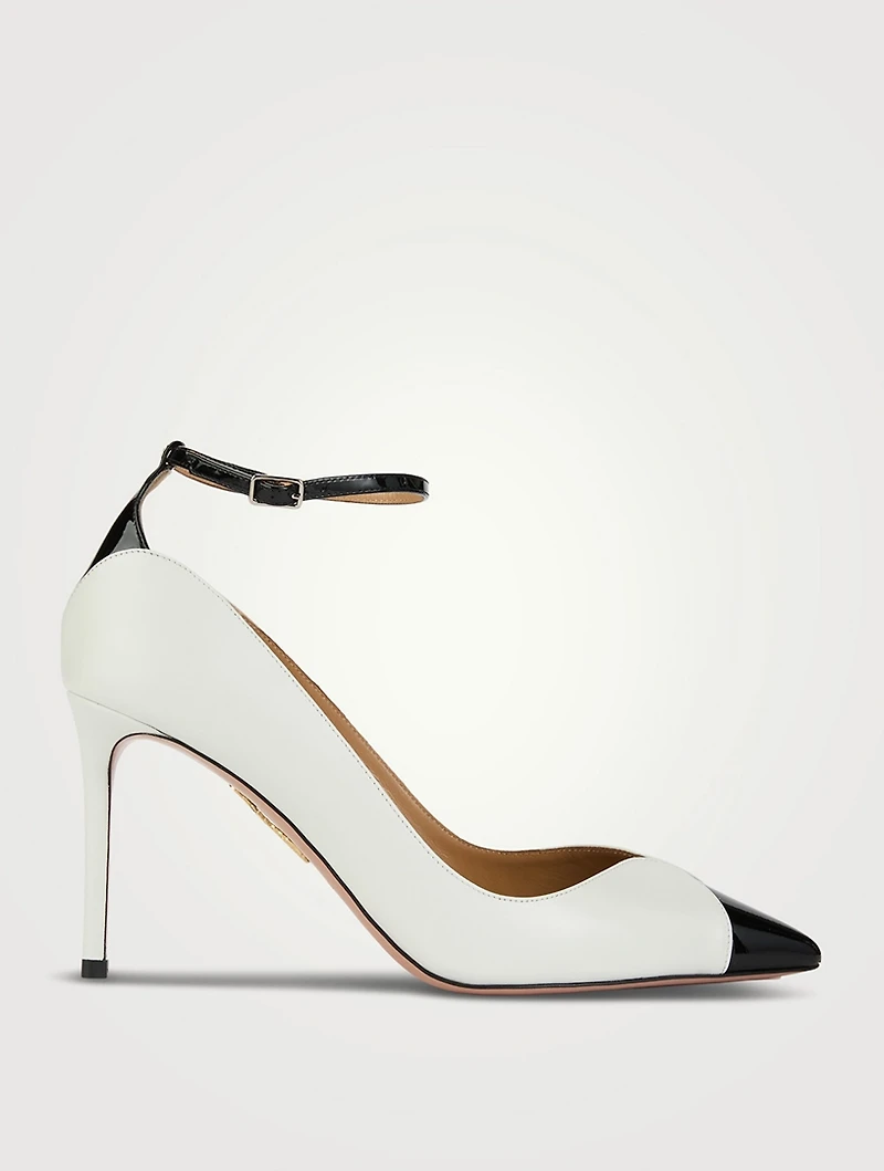 Pinot Leather Ankle-Strap Pumps