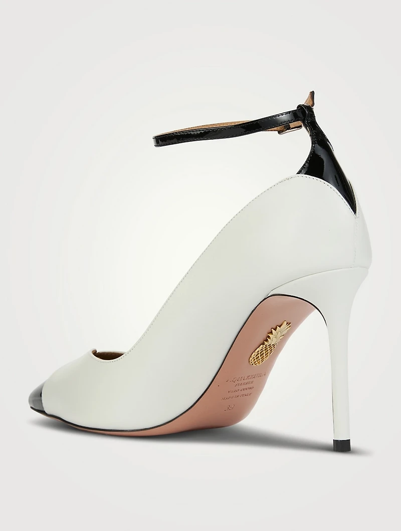Pinot Leather Ankle-Strap Pumps