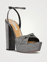 Sinner Metallic Jacquard Platform Sandals