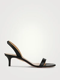 So Nude Leather Slingback Sandals