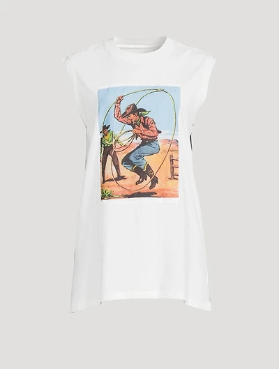 Cowboy Graphic Sleeveless T-Shirt