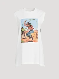 Cowboy Graphic Sleeveless T-Shirt