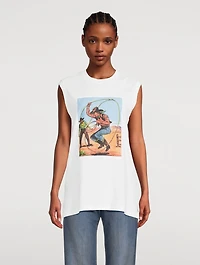 Cowboy Graphic Sleeveless T-Shirt