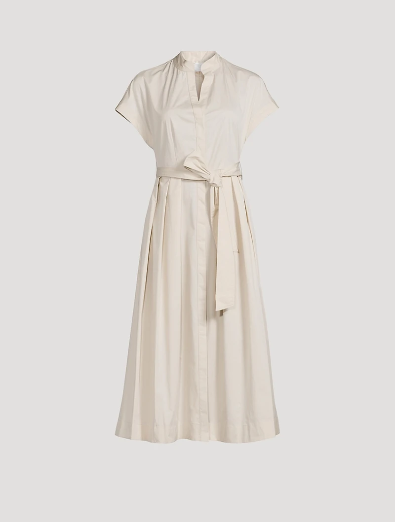 Belted Poplin Shirt Dress