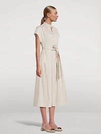 Belted Poplin Shirt Dress