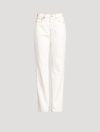 Le de-Nîmes Droit Straight-Leg Jeans