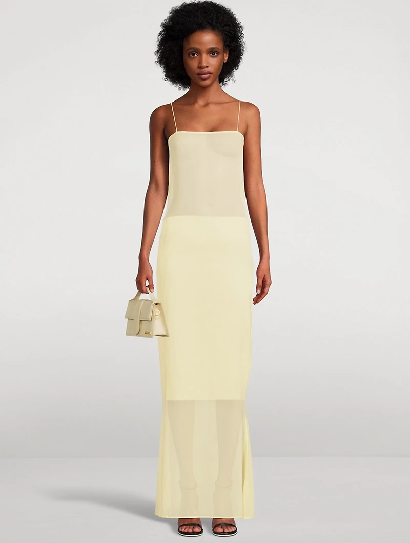 La Robe Brezza Sheer Maxi Dress