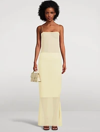 La Robe Brezza Sheer Maxi Dress