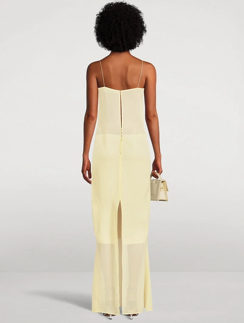 La Robe Brezza Sheer Maxi Dress