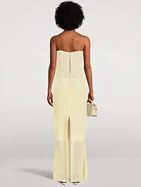 La Robe Brezza Sheer Maxi Dress