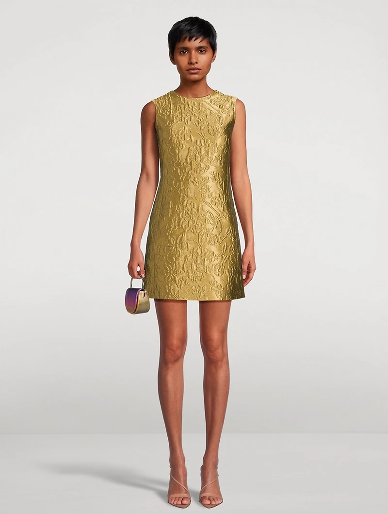 Irma Metallic Jacquard Shift Dress