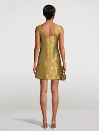Irma Metallic Jacquard Shift Dress