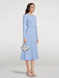 Elta Wrap-Front Double Crepe Dress