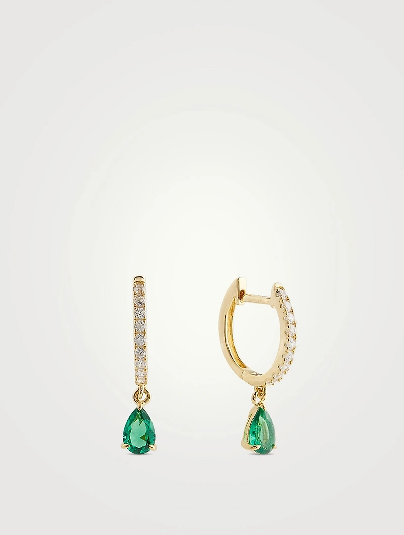 Leni Pavé Crystal Hoop Earrings