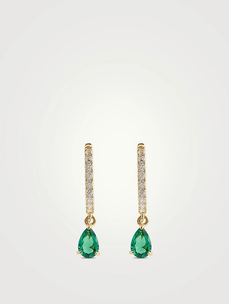 Leni Pavé Crystal Hoop Earrings