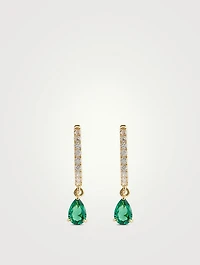 Leni Pavé Crystal Hoop Earrings