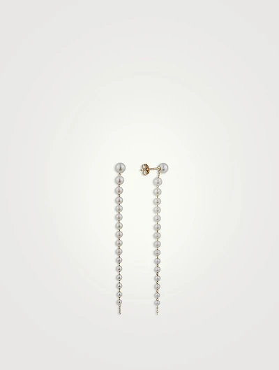 Sea Of Beauty 14K Gold Cascading Pearl Earrings