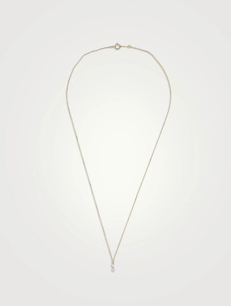 Sea Of Beauty 14K Gold Pierced Kissing Diamond Necklace