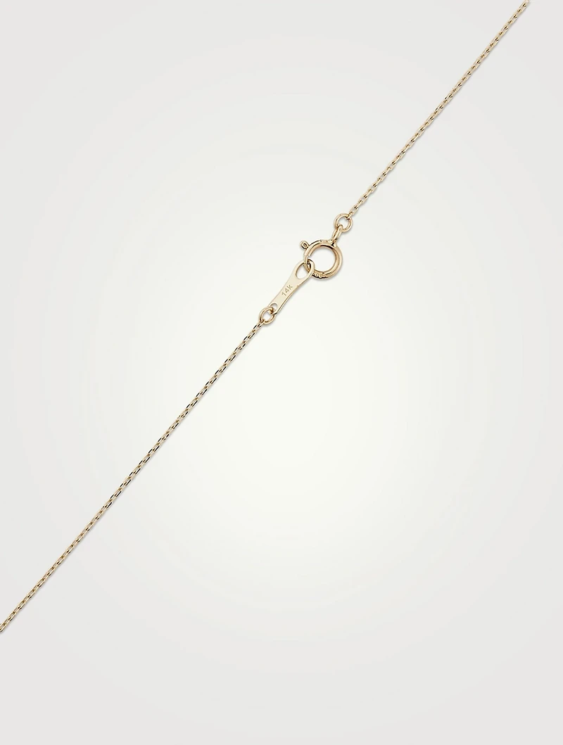 Sea Of Beauty 14K Gold Pierced Cascading Diamond And Pearl Necklace