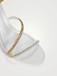 Margot Crystal Satin Sandals