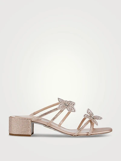 Crystal Satin Mules