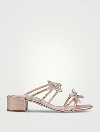 Crystal Satin Mules