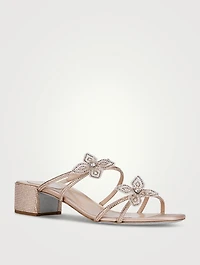 Crystal Satin Mules
