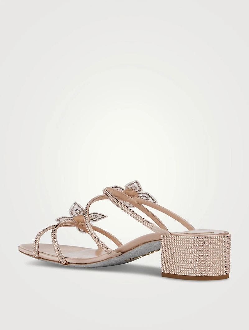Crystal Satin Mules