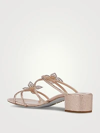 Crystal Satin Mules