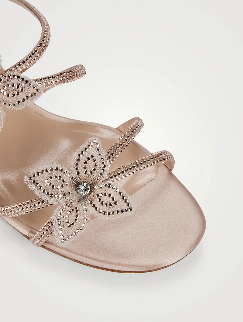 Crystal Satin Mules