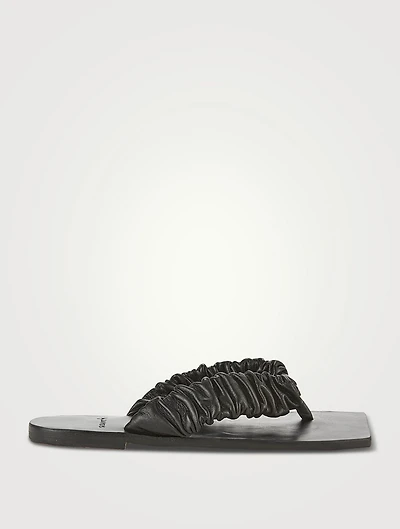 Lola Leather Scrunch Sandals