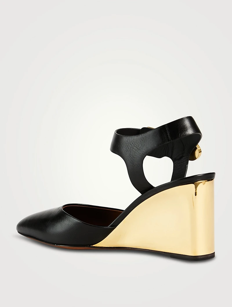 Rebecca Leather Wedge Pumps