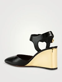 Rebecca Leather Wedge Pumps