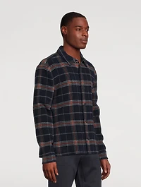 Plaid Wool-Blend Shirt Jacket