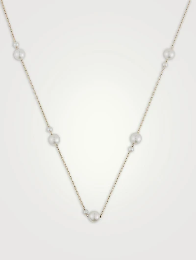 Sea Of Beauty 14K Gold Kissing Double Akoya Pearl Necklace